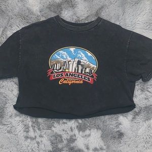 Los Angeles California cropped T-shirt
